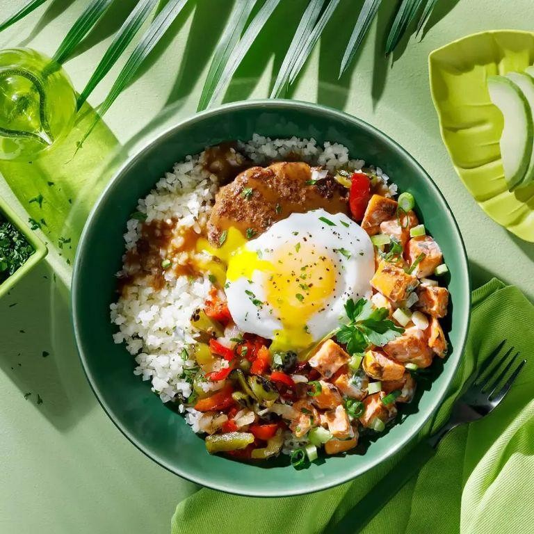 Loco Moco Breakfast Bowl with Avocado