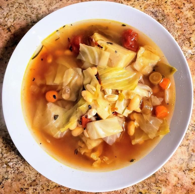 Low Sodium Instant Pot Cabbage and White Bean Stew