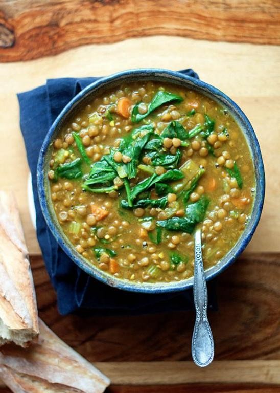 Low Sodium Instant Pot Lentil and Spinach Curry