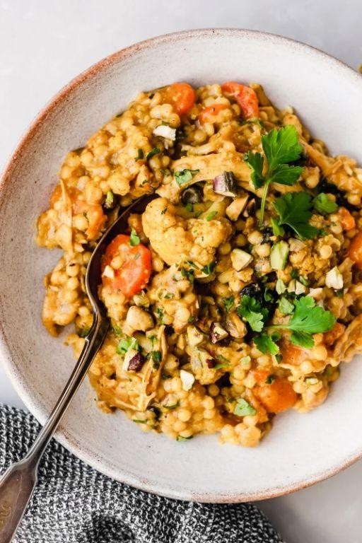 Low Sodium Instant Pot Moroccan-Spiced Chicken with Couscous
