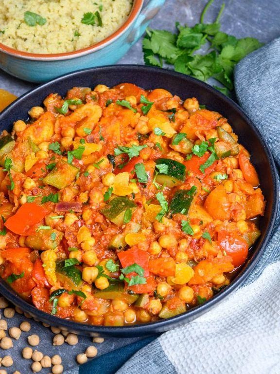 Low Sodium Instant Pot Vegetable and Chickpea Tagine