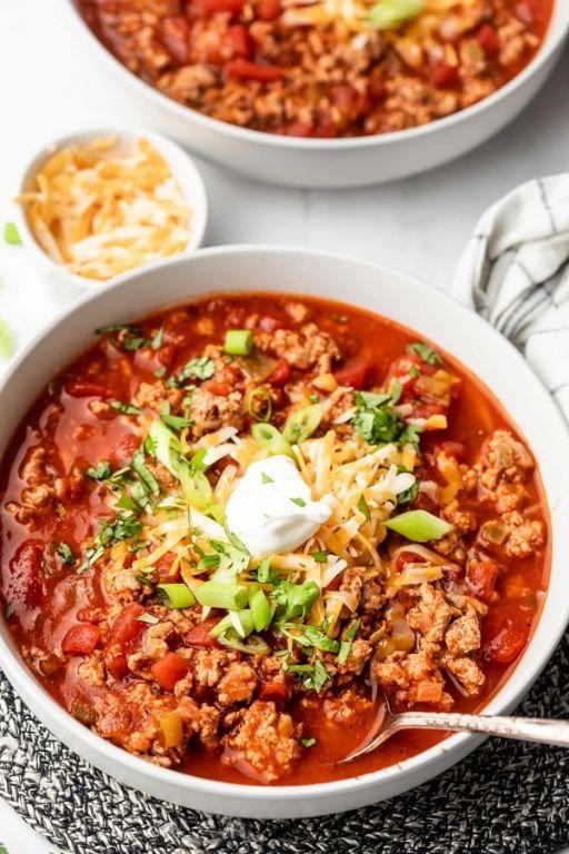Low-Carb Ground Turkey Chili