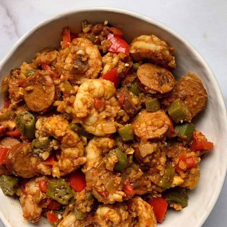 Low-Carb Jambalaya with Cauliflower Rice