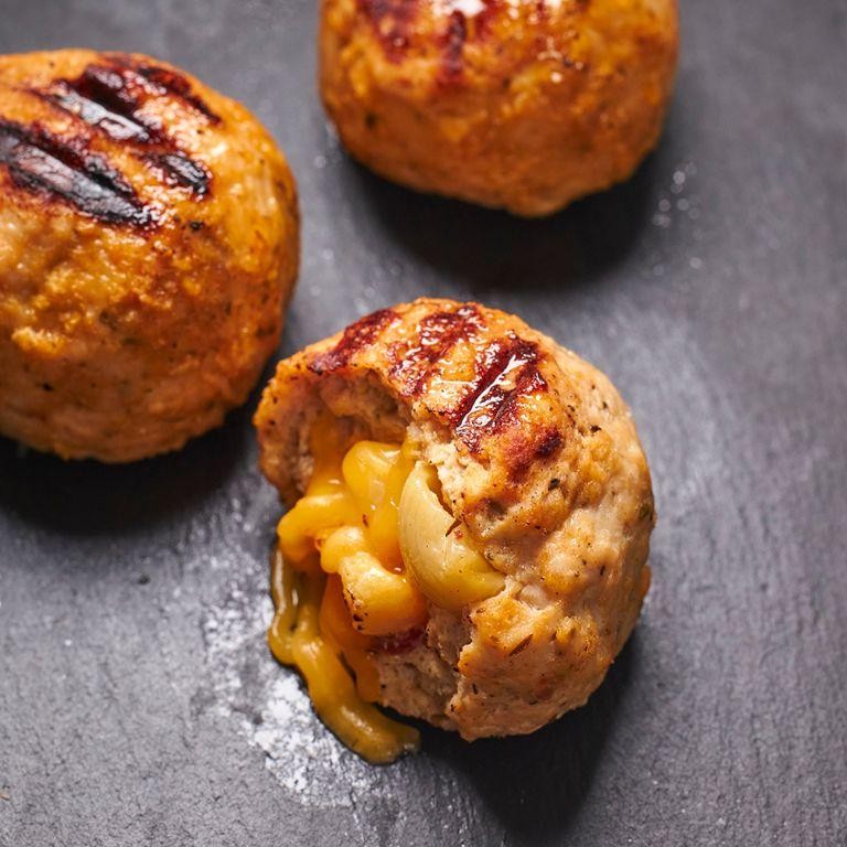 Mac and Cheese Stuffed Meatballs