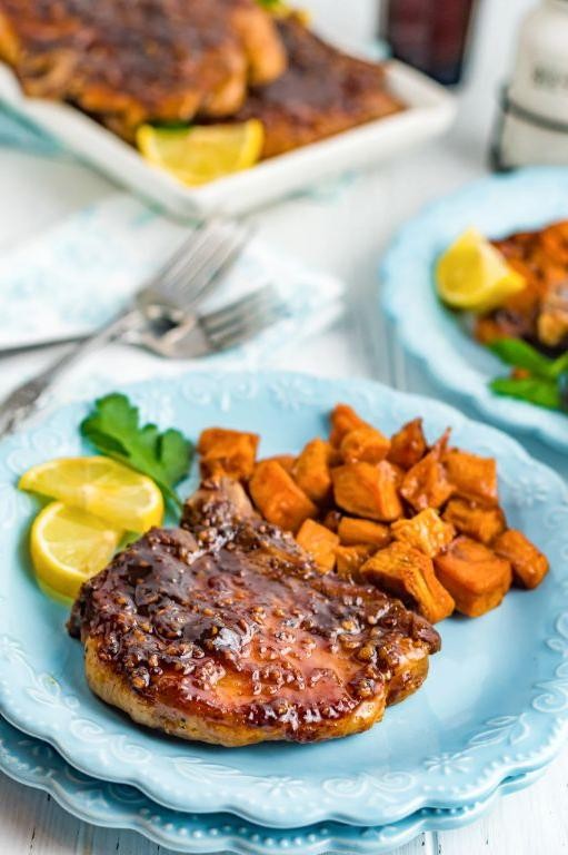 Maple Bourbon BBQ Pork Chops