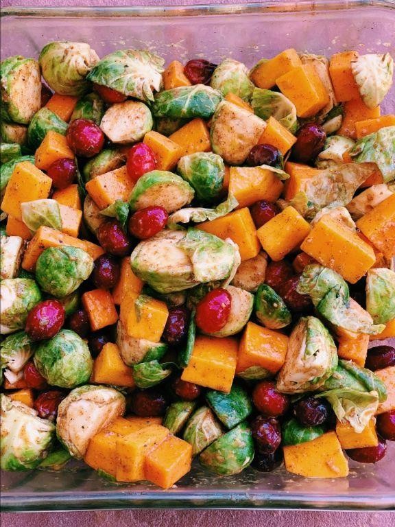 Maple Dijon Roasted Zucchini and Squash