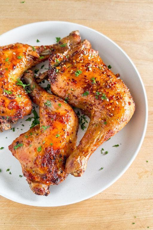 Maple Glazed Baked Chicken Leg Quarters
