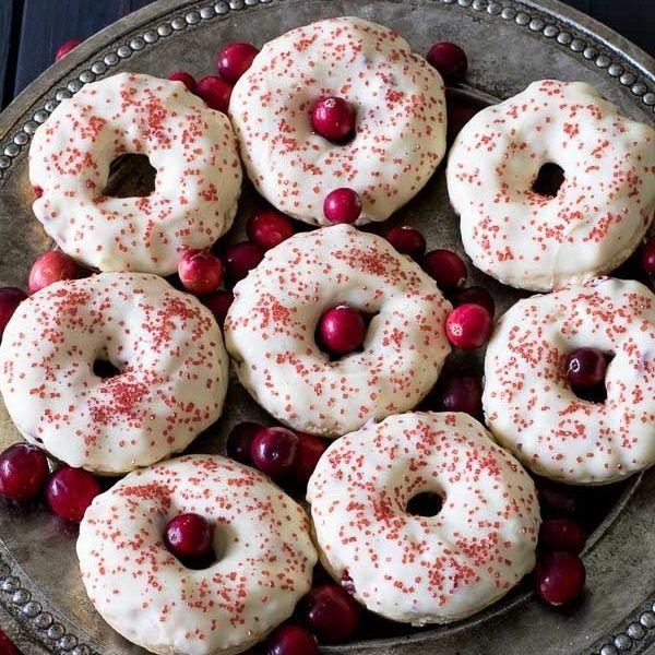 Maple Glazed Cranberry Donuts