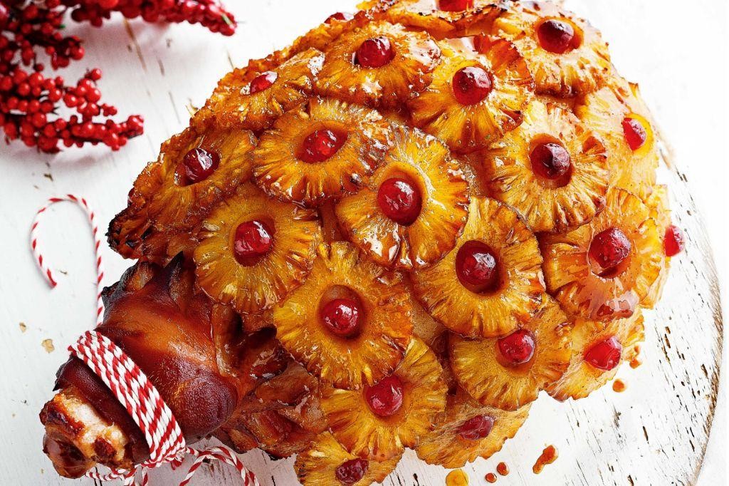 Maple Glazed Ham with Pineapple
