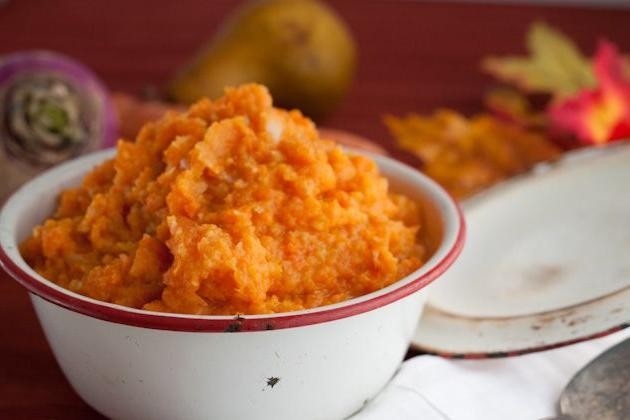 Maple Glazed Mashed Turnips