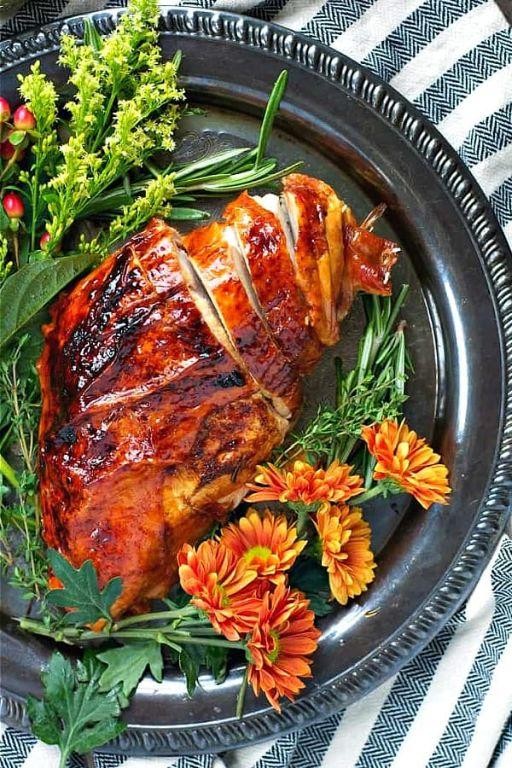 Maple Glazed Turkey Breast with Sweet Potatoes