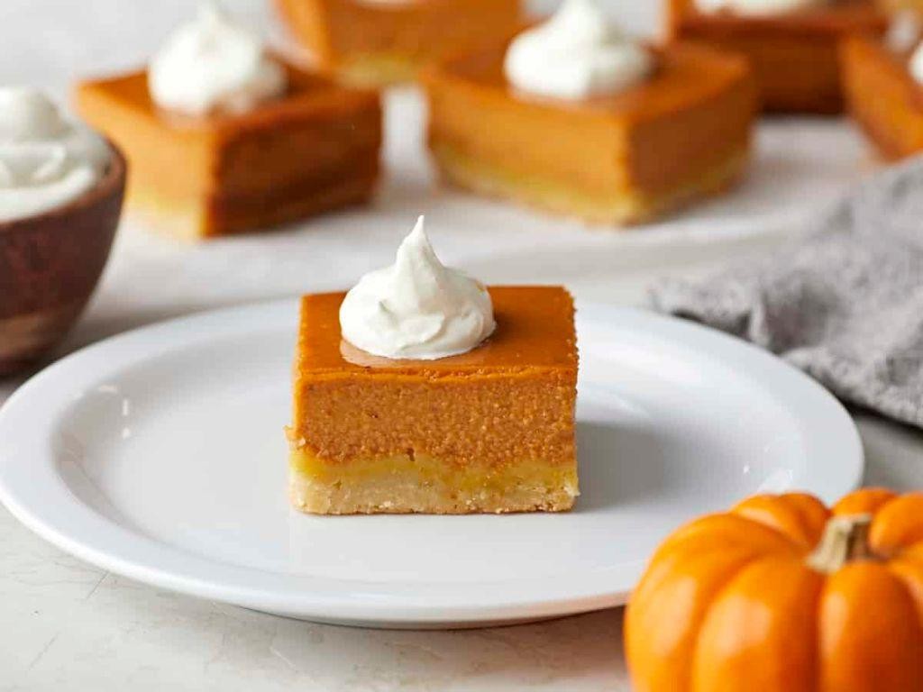 Maple-Glazed Pumpkin Pie Squares