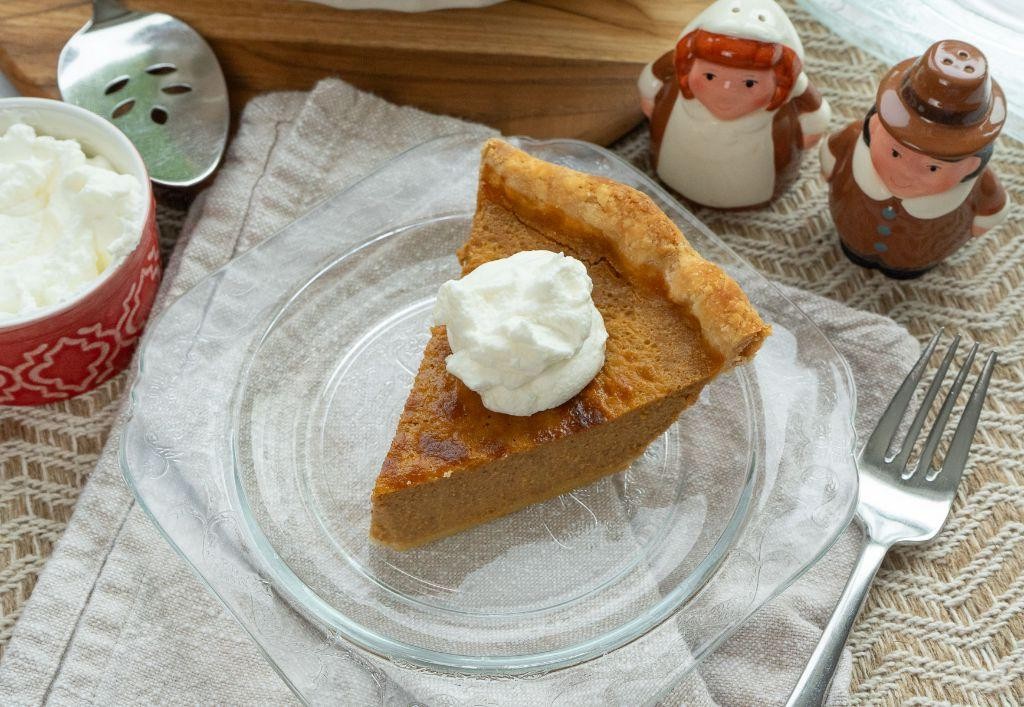 Maple-Glazed Pumpkin Pie with Whipped Cream