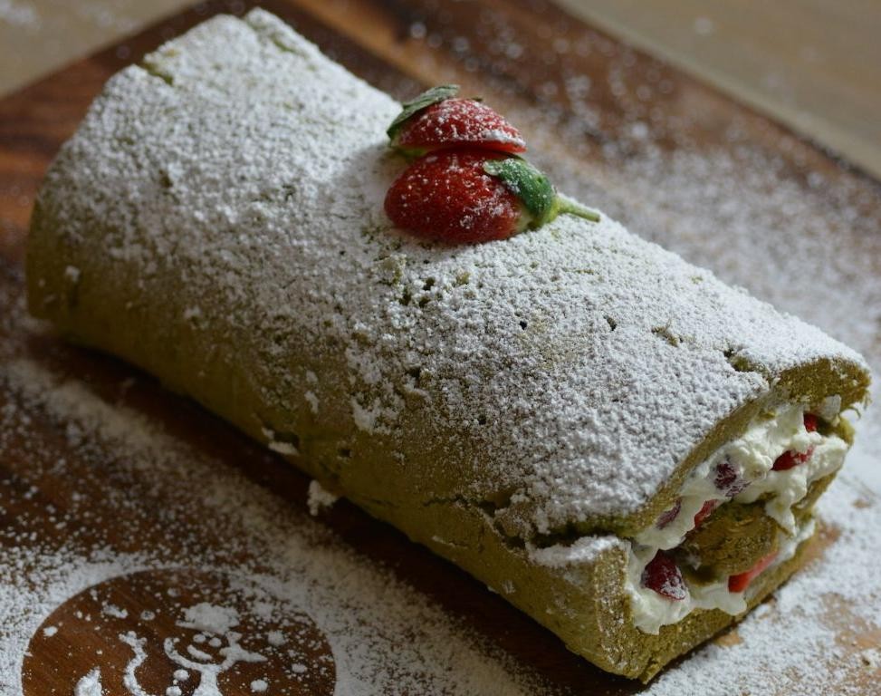 Matcha Green Tea Buche de Noel