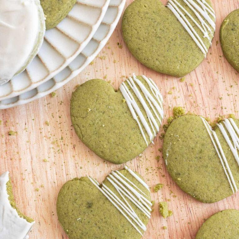 Matcha Green Tea Cut Out Sugar Cookies