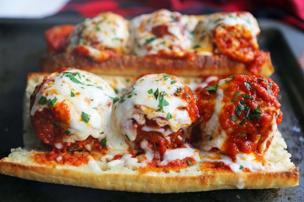 Meatball Marinara Sub with Mozzarella