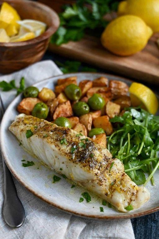 Mediterranean Air Fryer Halibut with Olives