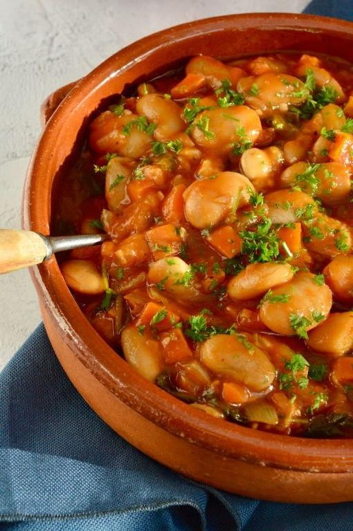 Mediterranean Baby Lima Beans with Tomatoes and Feta