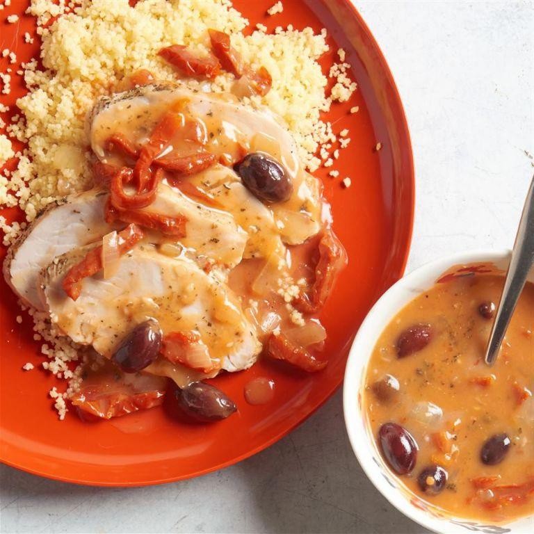 Mediterranean Boneless Turkey Breast with Olives and Feta