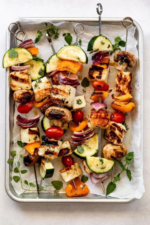 Mediterranean Halloumi Skewers