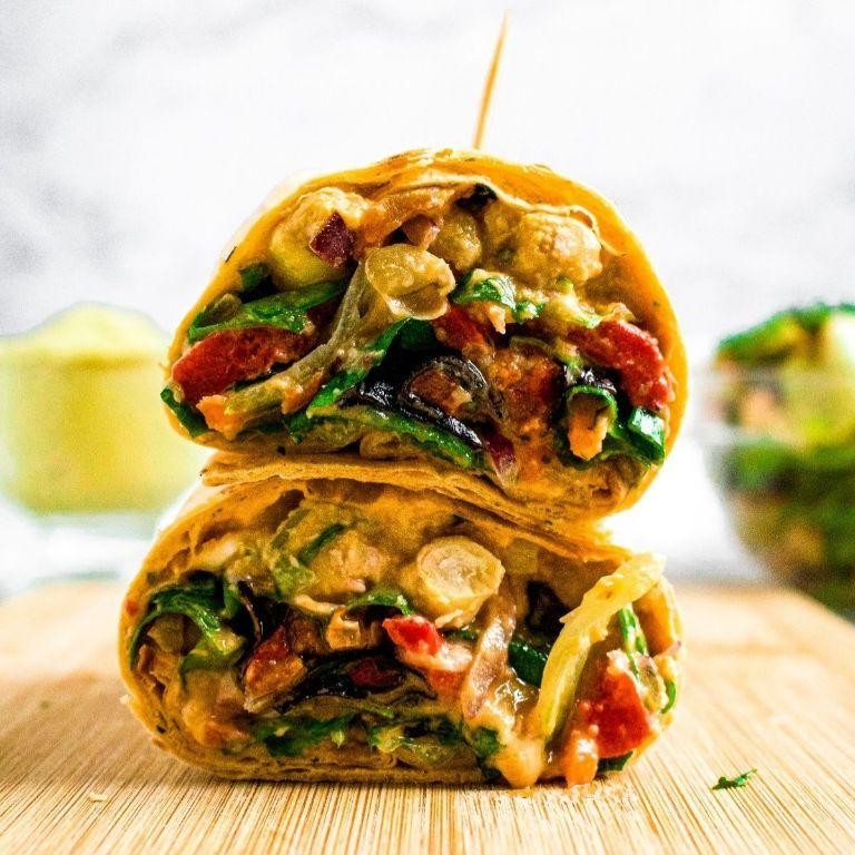 Mediterranean Hummus Veggie Wrap