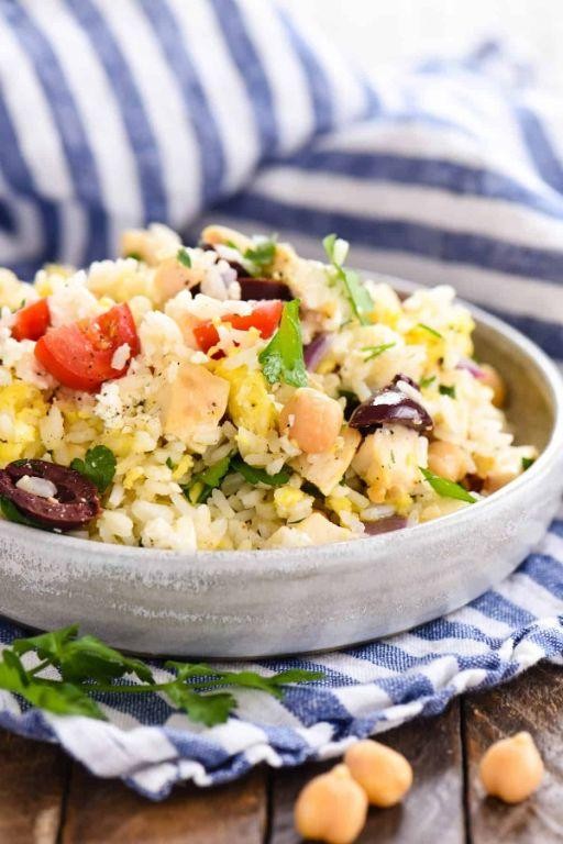 Mediterranean Rice with Olives and Feta