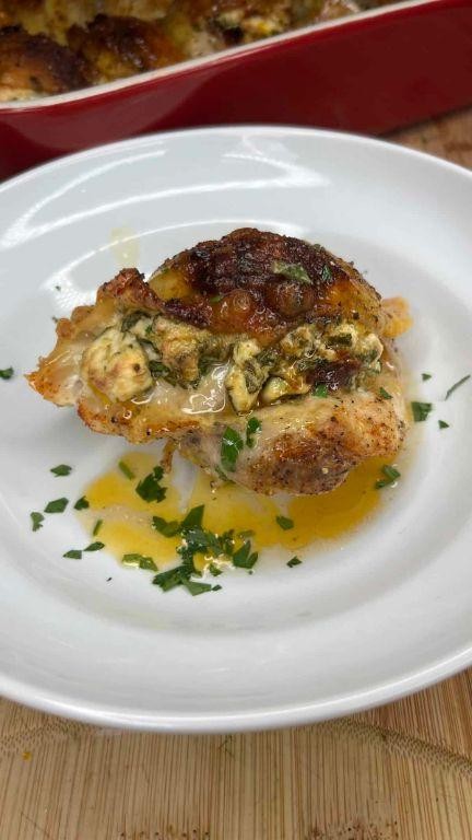 Mediterranean Stuffed Chicken Thighs