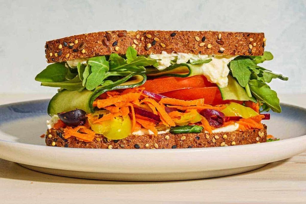 Mediterranean Veggie Sub with Feta
