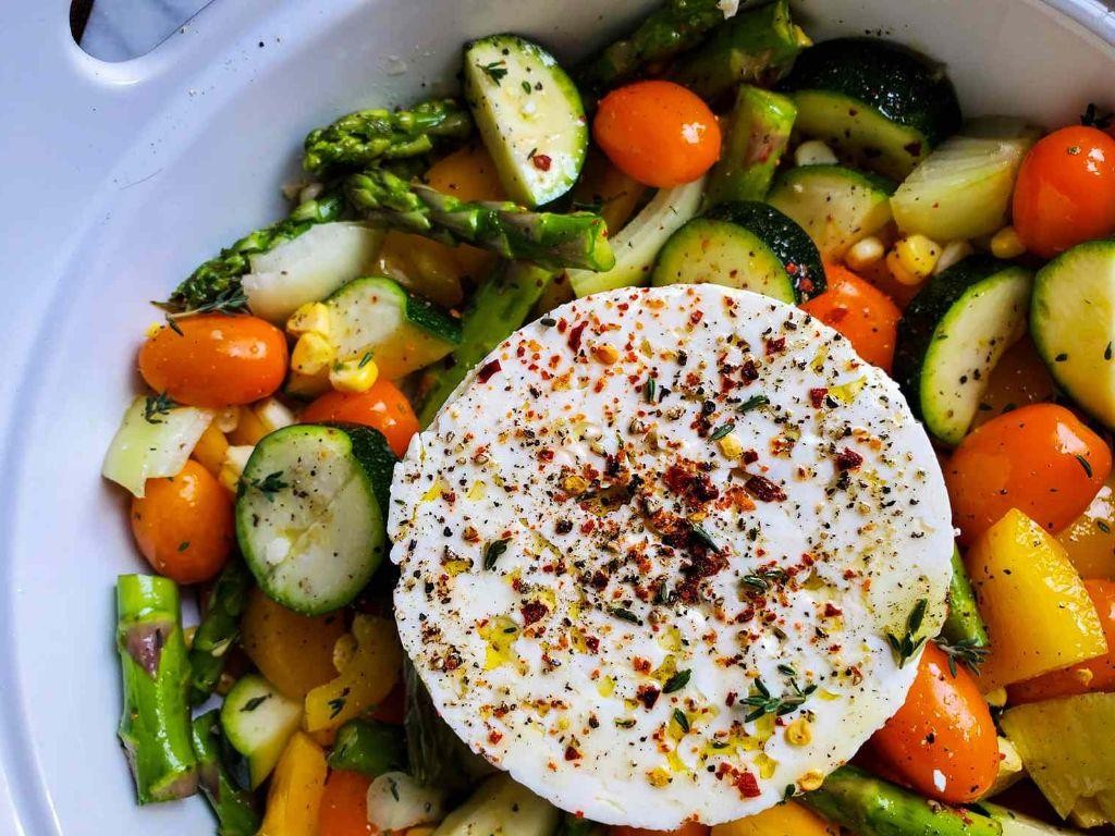 Mediterranean Veggie and Feta Pasta Bake