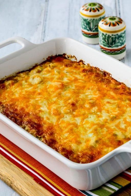 Mexican Chicken Cauliflower Rice Casserole