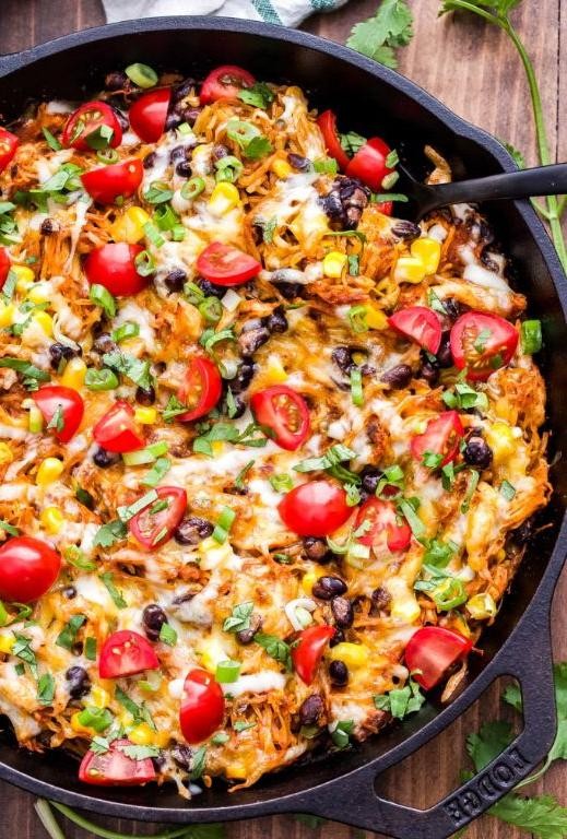 Mexican Spaghetti Squash Casserole with Black Beans
