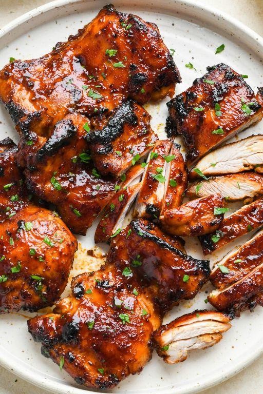 Microwave BBQ Chicken Thighs
