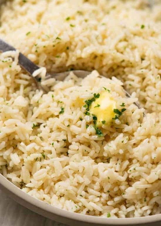 Microwave Pressure Cooker Garlic Butter Rice