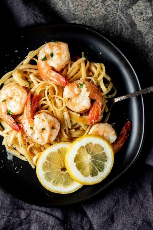 Microwave Pressure Cooker Lemon Garlic Shrimp