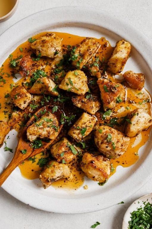 Microwaved Garlic Butter Chicken Bites