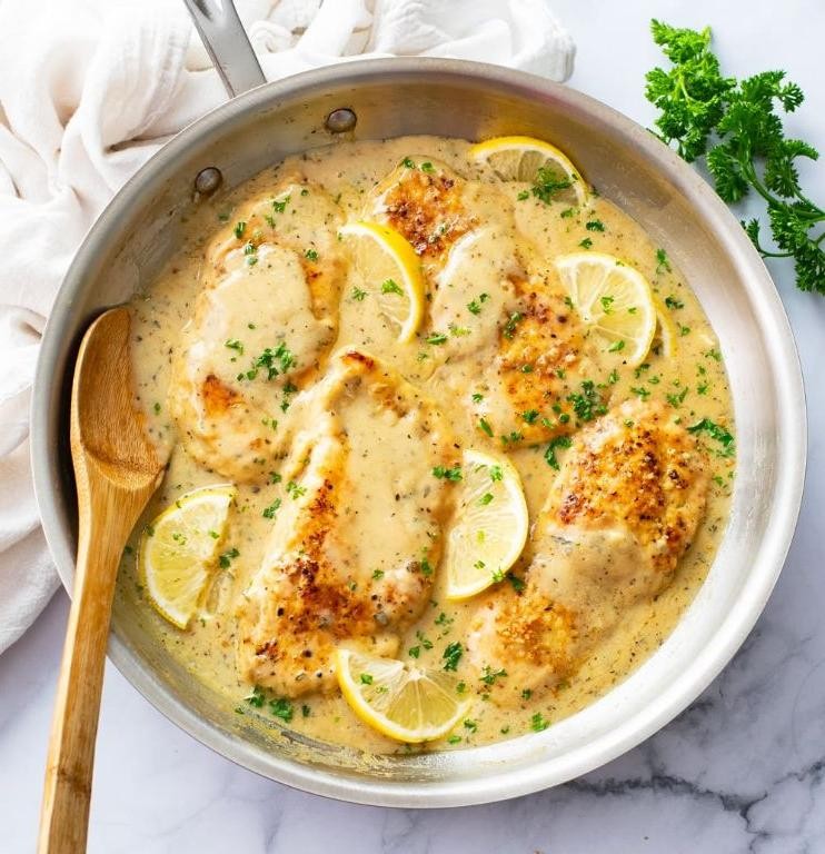 Microwaved Lemon Garlic Chicken