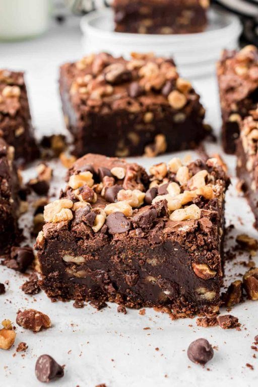 Milk Chocolate Brownies with Walnuts