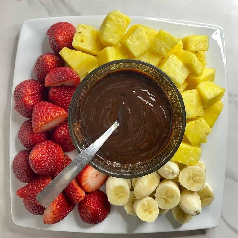 Milk Chocolate Fondue with Fresh Fruit