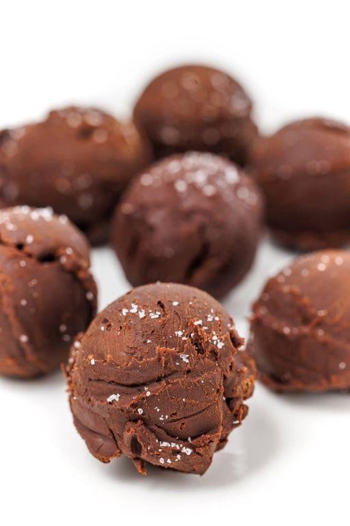 Milk Chocolate Truffles with Sea Salt