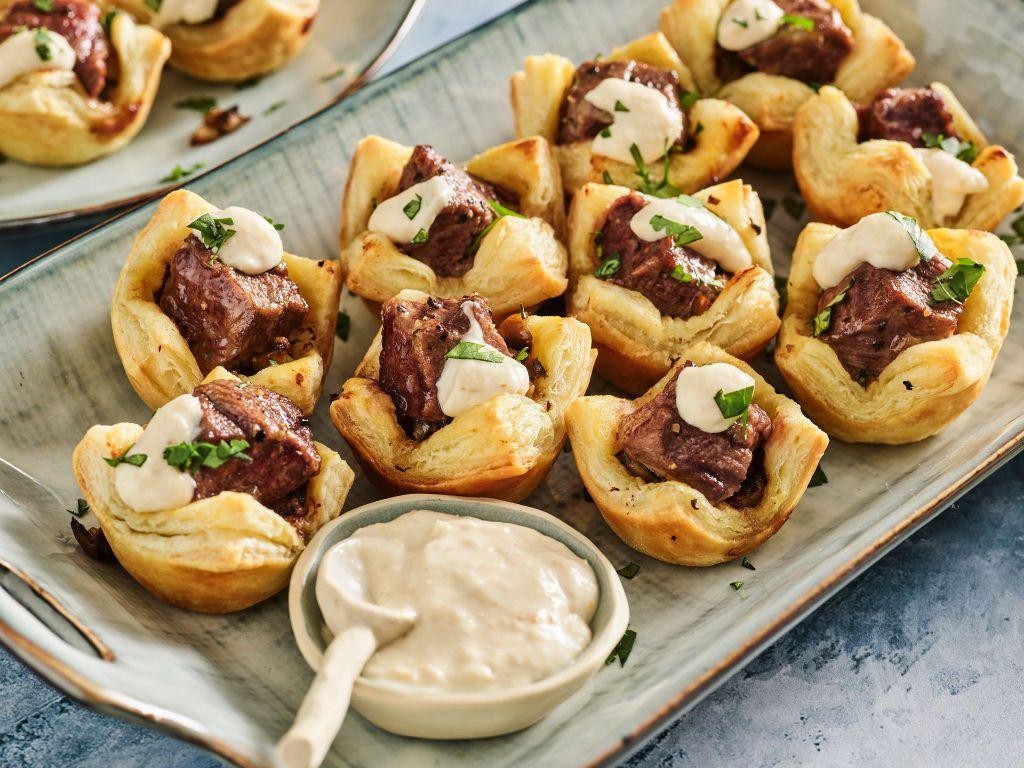 Mini Beef Wellington Phyllo Shells