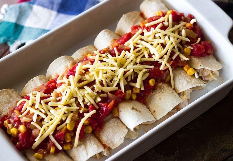 Mini Chicken Enchilada Casserole