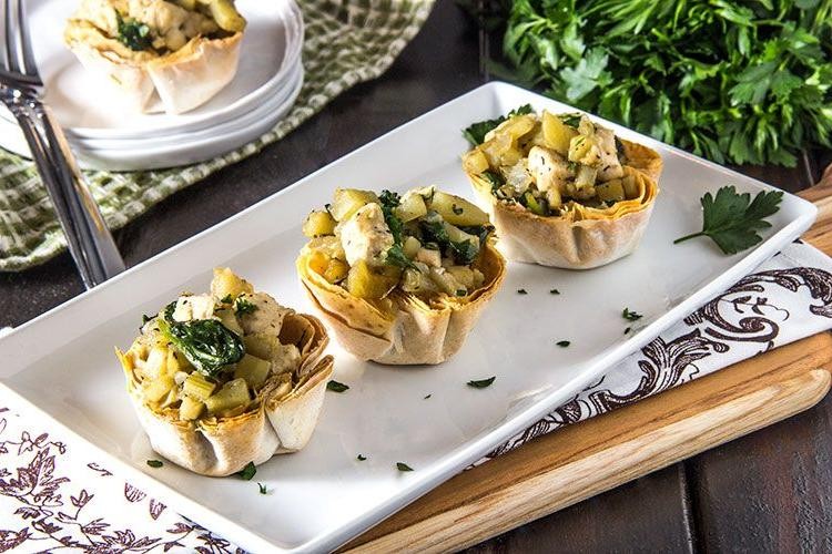 Mini Chicken Pot Pie Phyllo Cups