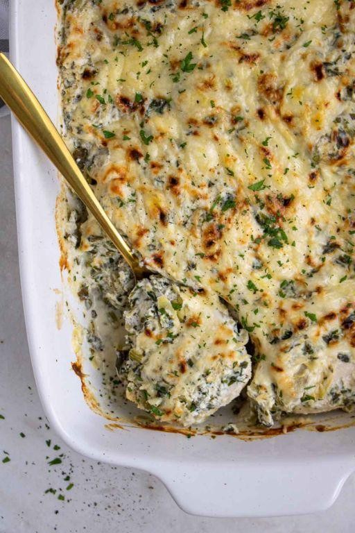 Mini Spinach and Artichoke Casserole