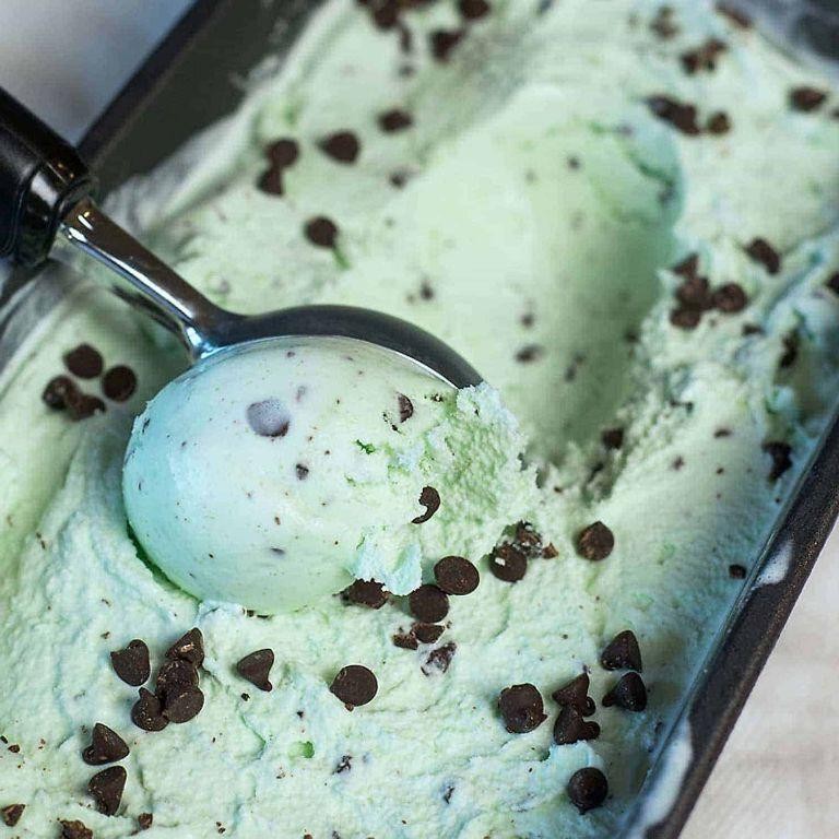 Mint Chocolate Chip Keto Ice Cream