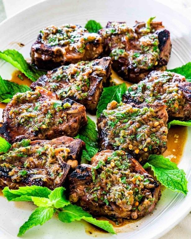 Mint and Garlic Marinated Lamb Chops