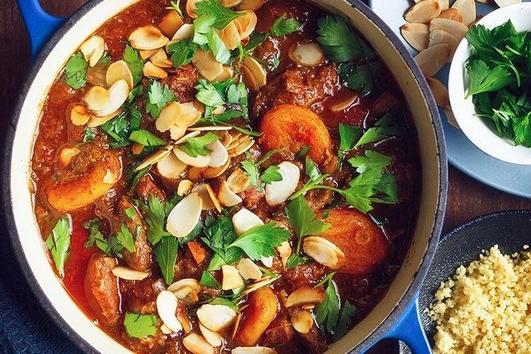 Moroccan-Inspired Slow Cooker Lamb Stew with Apricots