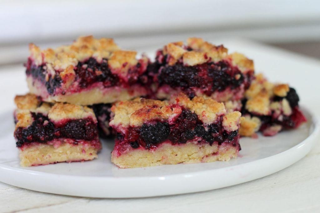 Mulberry Crumble Bars