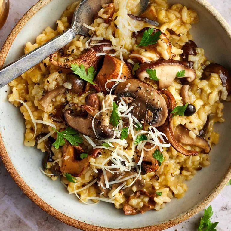 Mushroom Risotto with White Wine