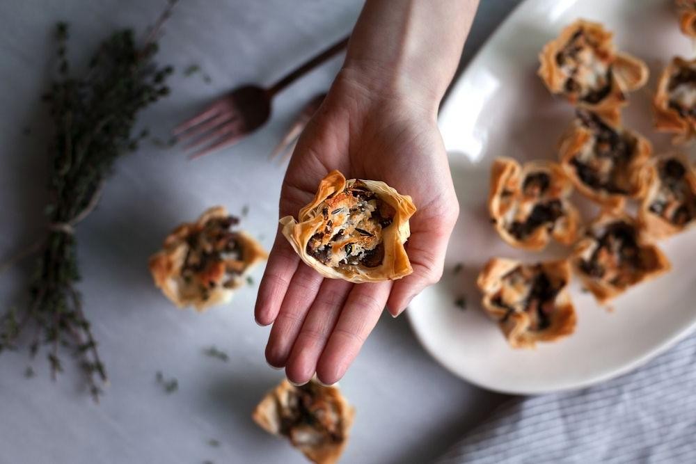 Mushroom and Thyme Phyllo Cups