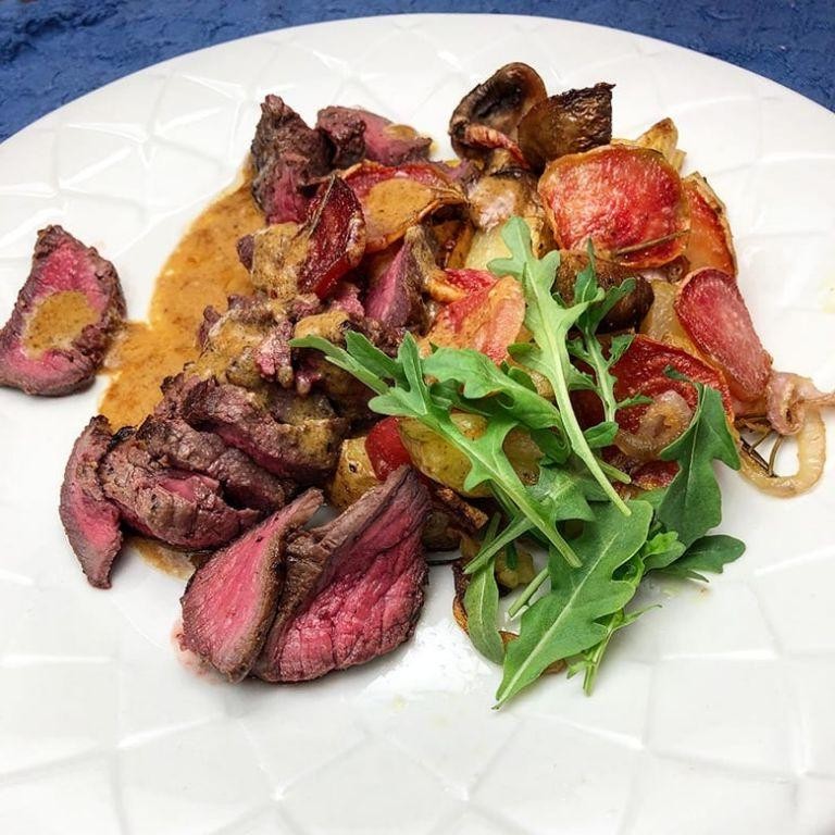Mustard and Honey Glazed Elk Tenderloin